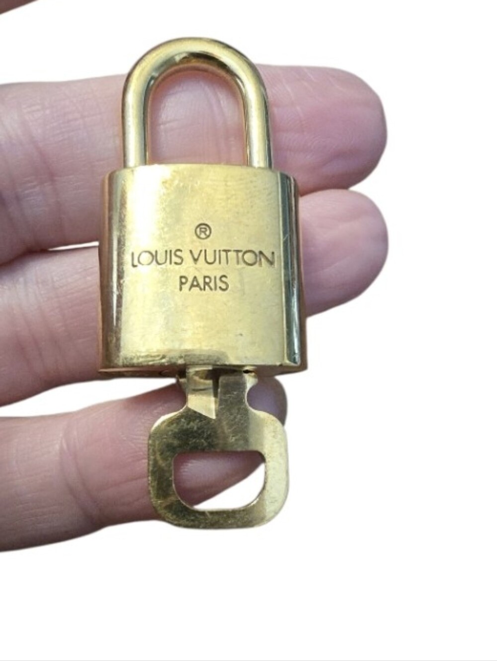 Louis Vuitton Gold-Tone Padlock and Key #311 In EUC - Picture 4 of 4
